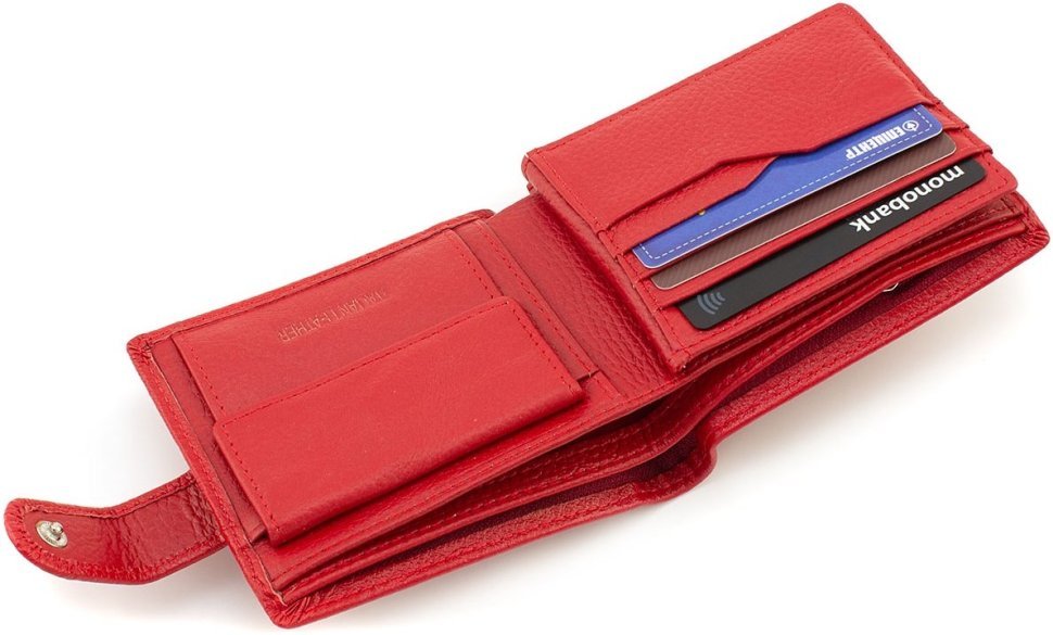 Жіноче портмоне із натуральної шкіри червоного кольору з блоком під карти ST Leather 1767456 фото №6 Жіноче портмоне із натуральної шкіри червоного кольору з блоком під карти ST Leather 1767456 modnotak фото №6