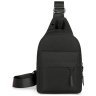Мужская текстильная сумка-слинг черного цвета через плечо Confident 77456 - 1