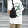 Мужская текстильная сумка-слинг черного цвета через плечо Confident 77456 - 2