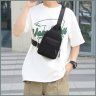 Мужская текстильная сумка-слинг черного цвета через плечо Confident 77456 - 5