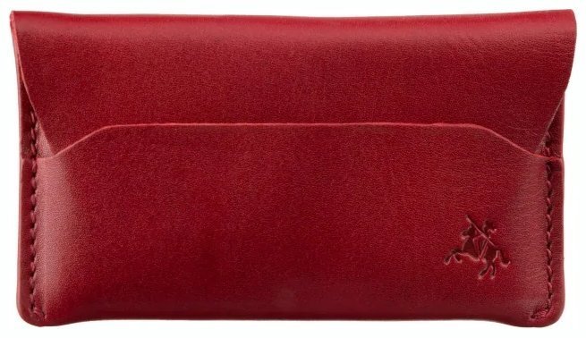 Кожаный компактный женский картхолдер красного цвета Visconti 77756