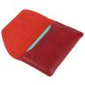 Шкіряний компактний жіночий картхолдер червоного кольору Visconti 77756 - 3