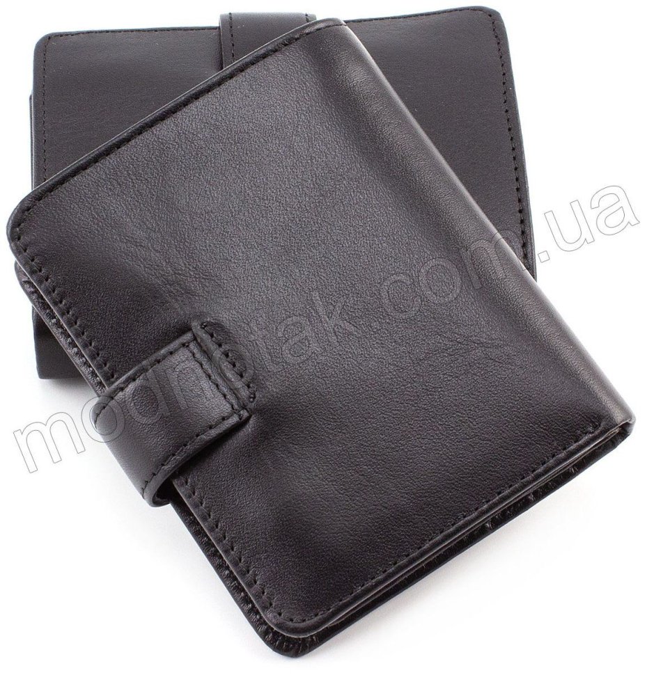 Чоловік шкіряний гаманець з фіксацією на кнопку KARYA (0952-1)