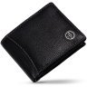 Стильний чоловічий гаманець із фактурної шкіри без застібки з монетницею Hammonds Flycatcher HF592 чорного кольору 108056 modnotak фото - 1