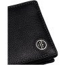 Стильний чоловічий гаманець із фактурної шкіри без застібки з монетницею Hammonds Flycatcher HF592 чорного кольору 108056 modnotak фото - 5