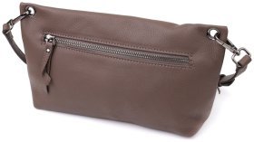 Компактная женская сумка из фактурной кожи кросс-боди через плечо Vintage 98156 коричневого цвета