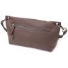 Компактная женская сумка из фактурной кожи кросс-боди через плечо Vintage 98156 коричневого цвета modnotak фото - 2