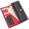 Елегантний жіночий гаманець з натуральної шкіри з фіксацією на кнопку KARYA (12390) - 5