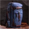 Мужской текстильный рюкзак-трансформер большого размера в синем цвете Vintage 2422159 - 7