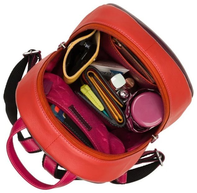 Городской женский рюкзак из натуральной гладкой кожи Visconti S46 Molly разноцветный 108556 фото №5 Городской женский рюкзак из натуральной гладкой кожи Visconti S46 Molly разноцветный 108556 modnotak фото №5