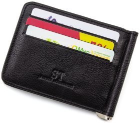 Затиск для грошей з віконцем під документи ST Leather (16680)