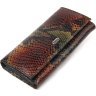 Просторий лаковий жіночий гаманець з натуральної шкіри з тисненням під змію CANPELLINI (2421648) - 1