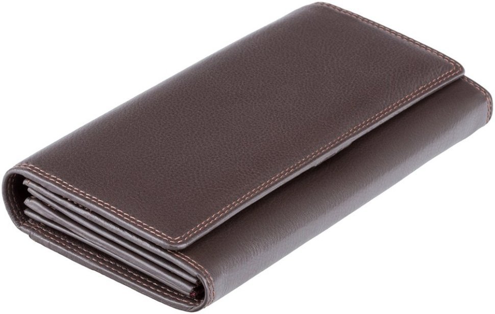Коричневий жіночий гаманець великого розміру з натуральної шкіри Visconti 68856