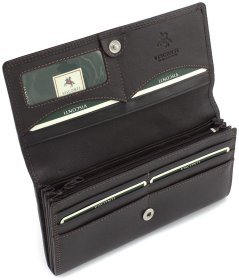 Коричневый женский кошелек крупного размера из натуральной кожи Visconti 68856