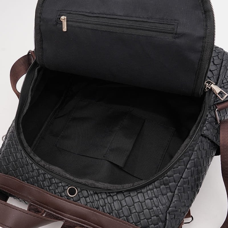 Стильний жіночий рюкзак зі шкірозамінника чорного кольору Monsen 88856 modnotak фото №5