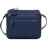Компактна синя жіноча сумка-кроссбоді з натуральної шкіри на блискавці Issa Hara Мішель (27019) - 1