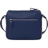 Компактна синя жіноча сумка-кроссбоді з натуральної шкіри на блискавці Issa Hara Мішель (27019) - 2
