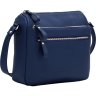 Компактная синяя женская сумка-кроссбоди из натуральной кожи на молнии Issa Hara Мишель (27019) - 3