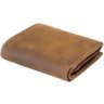 Маленькое мужское портмоне из винтажной кожи песочного цвета Visconti Spear 69056 - 9
