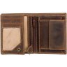 Маленькое мужское портмоне из винтажной кожи песочного цвета Visconti Spear 69056 - 3