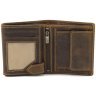 Маленькое мужское портмоне из винтажной кожи песочного цвета Visconti Spear 69056 - 2