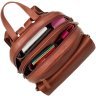 Жіночий коричневий рюкзак середнього розміру із високоякісної шкіри Visconti Gina 69156 - 3