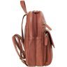 Жіночий коричневий рюкзак середнього розміру із високоякісної шкіри Visconti Gina 69156 - 5