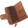 Світло-коричневий жіночий гаманець з фактурної шкіри з блоком під карти Tony Bellucci (10853) - 5