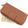 Світло-коричневий жіночий гаманець з фактурної шкіри з блоком під карти Tony Bellucci (10853) - 7