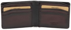 Чоловіче портмоне темно-коричневого кольору з високоякісної шкіри з RFID - Visconti Vespa 69256