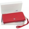 Червоний жіночий гаманець-клатч з натуральної шкіри на блискавці ST Leather (15329) - 7