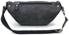 Чоловіча сумка-бананка з натуральної шкіри сірого кольору Tom Stone (10921)
