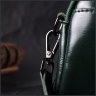 Невелика жіноча сумка-кроссбоді з натуральної шкіри зеленого кольору на дві блискавки Vintage 2422420 - 9
