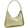 Жіноча шкіряна сумка-хобо золотистого кольору з однією лямкою Grande Pelle 70757 - 1