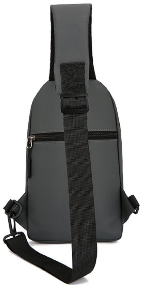 Текстильна чоловіча сумка через плече чорного кольору Confident 90757 фото №12 Текстильна чоловіча сумка через плече чорного кольору Confident 90757 modnotak фото №12