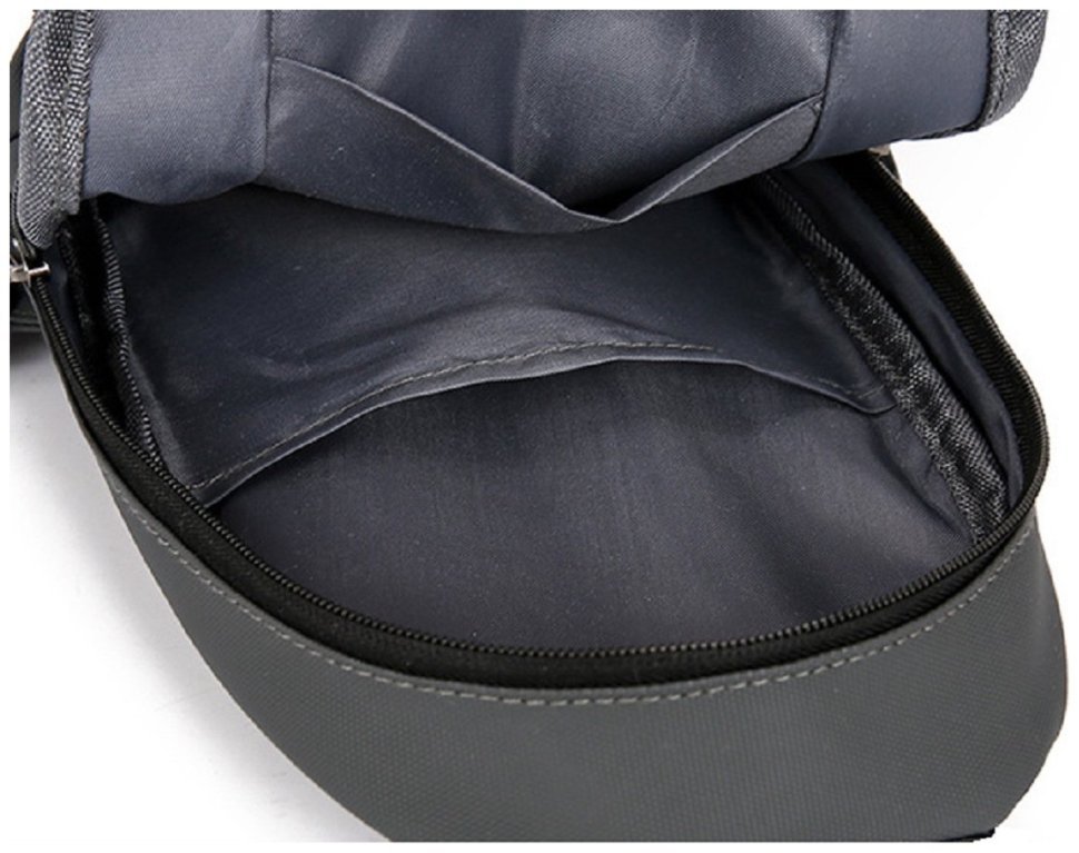 Текстильна чоловіча сумка через плече чорного кольору Confident 90757 фото №15 Текстильна чоловіча сумка через плече чорного кольору Confident 90757 modnotak фото №15