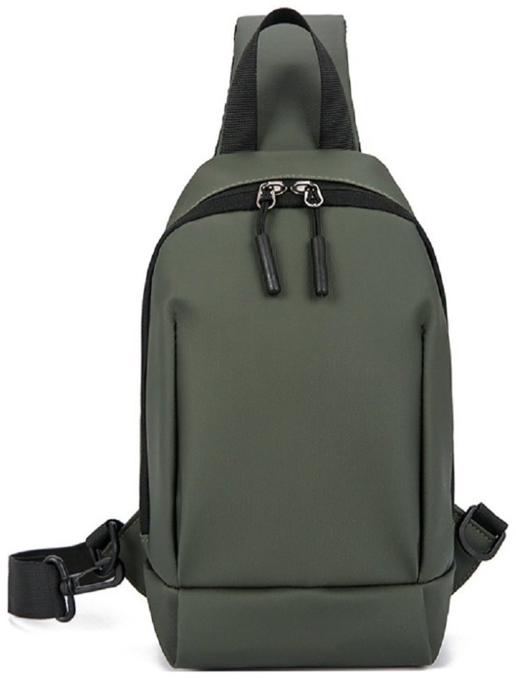 Текстильна чоловіча сумка через плече чорного кольору Confident 90757 фото №17 Текстильна чоловіча сумка через плече чорного кольору Confident 90757 modnotak фото №17