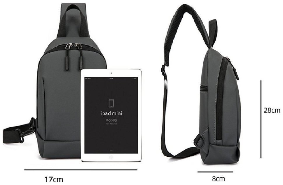 Текстильна чоловіча сумка через плече чорного кольору Confident 90757 фото №30 Текстильна чоловіча сумка через плече чорного кольору Confident 90757 modnotak фото №30