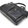Мужская кожаная сумка для документов и ноутбука черного цвета с ручками TARWA (21732) - 6