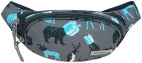 Сумка на пояс (бананка) из Оксфордского текстиля принт животных Bagland 111157 (серая)