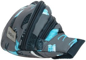 Сумка на пояс (бананка) из Оксфордского текстиля принт животных Bagland 111157 (серая)