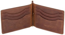 Стильный зажим для денег из винтажной кожи ST Leather (16835)
