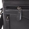 Добротна чоловіча сумка-барсетка з натуральної чорної шкіри Vintage (20823) - 5
