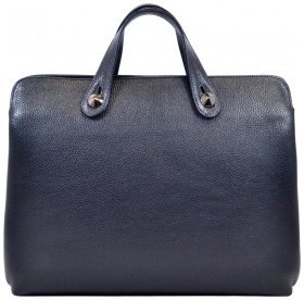 Мужская сумка портфель кожаный Desisan 81657 синего цвета