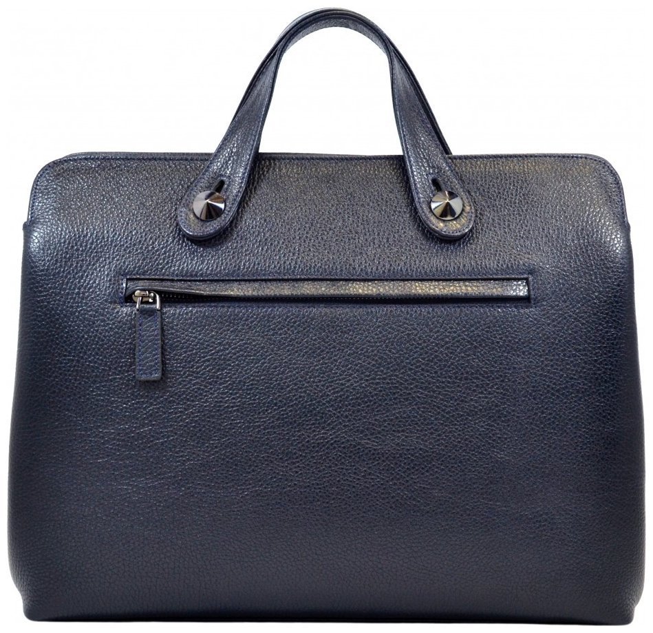 Мужская сумка портфель кожаный Desisan 81657 синего цвета modnotak фото №2