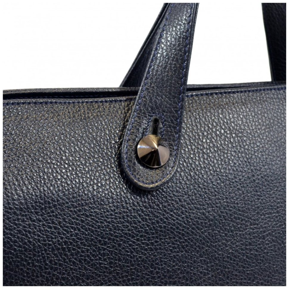 Мужская сумка портфель кожаный Desisan 81657 синего цвета modnotak фото №5