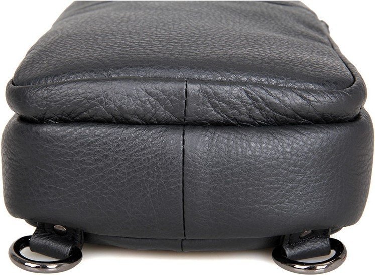 Невеликий рюкзак на одне плече з фактурної шкіри VINTAGE STYLE (14454)