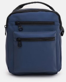 Текстильная мужская сумка-барсетка синего цвета с ручкой Monsen 71757