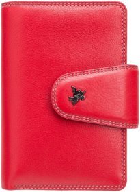Маленький вертикальний жіночий гаманець з натуральної шкіри червоного кольору RFID - Visconti (62057)