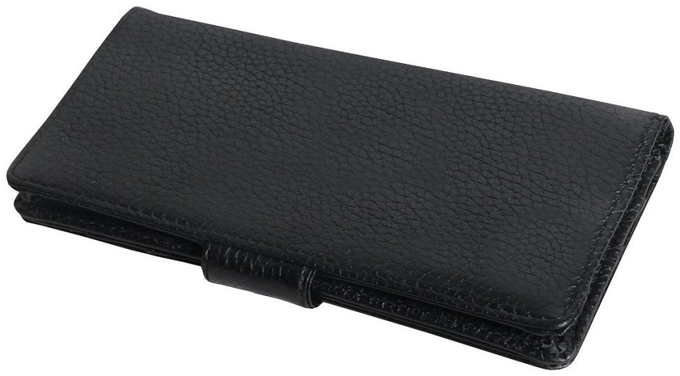 Мужское кожаное портмоне черного цвета на кнопке Vip Collection 102357 фото №2 Мужское кожаное портмоне черного цвета на кнопке Vip Collection 102357 modnotak фото №2